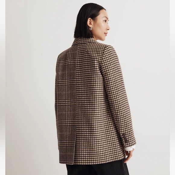 Madewell The Larsen Blazer in Mixed Plaid - Picture 3 of 6